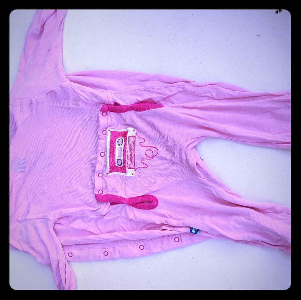 Kickee Pants button coverall with design on back